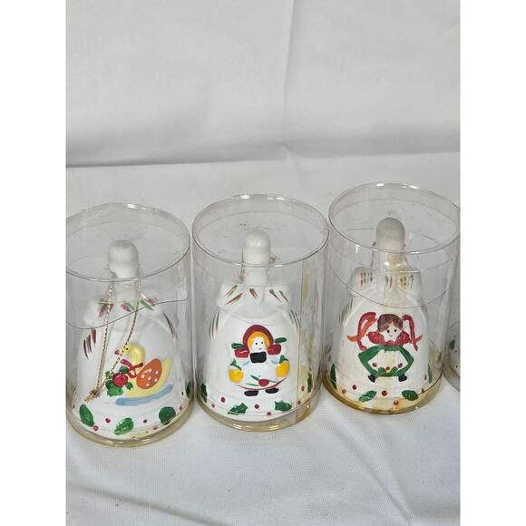 JC Penney The 12 days of Christmas Bells Tree Ornaments in Box Bisque Porcelain - Picture 5 of 6